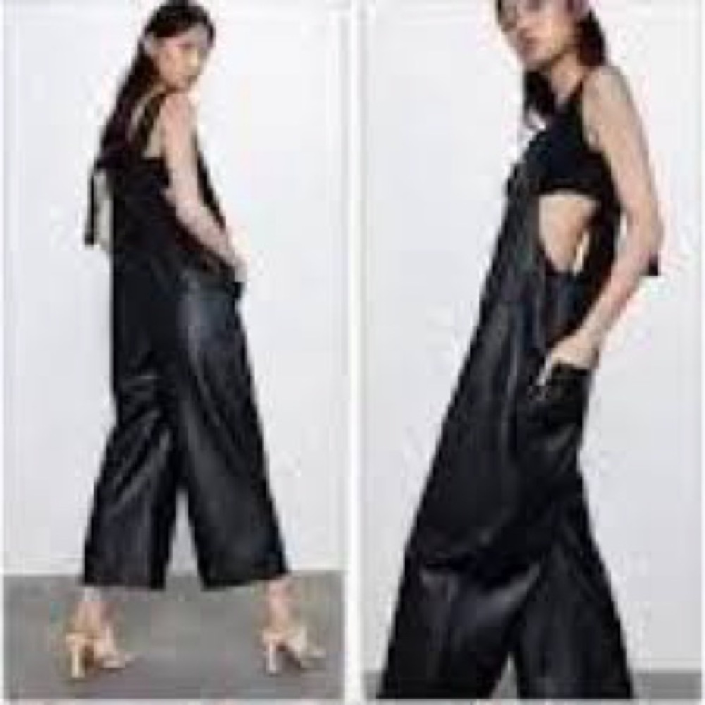 ZARA faux leather jumpsuit (S) NWT - Picture 11 of 12